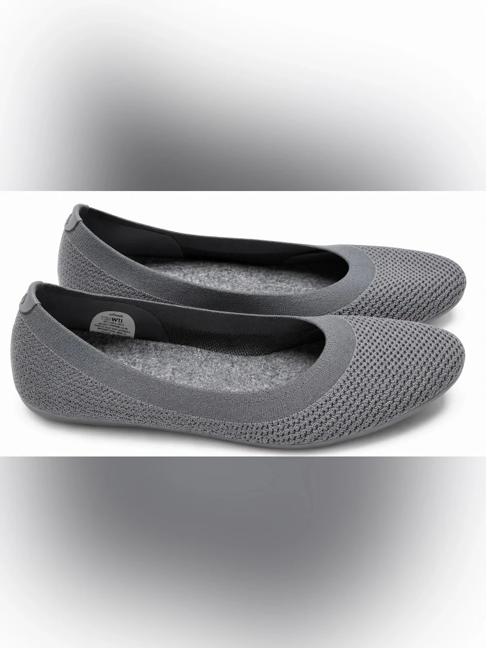 Allbirds Tree Breezer Knit Ballet Flats Grey Heather Women's Size 11